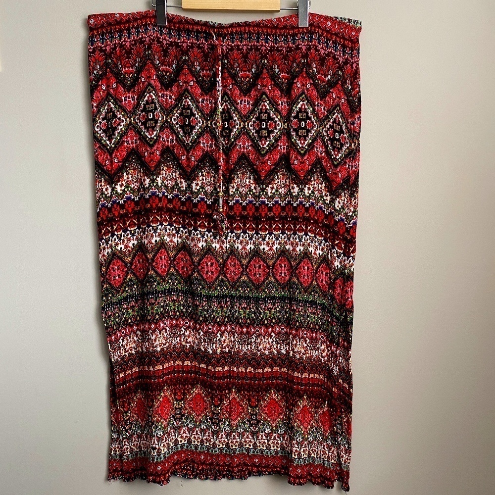 CB Women's Multi-color Boho Pull-on Maxi Skirt‎ Size 3x